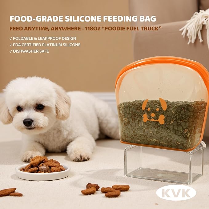 Extra Extra Large Silicone Dog Food Mat 39.4×43.3in and 128oz Silicone Bag Set - Image 4