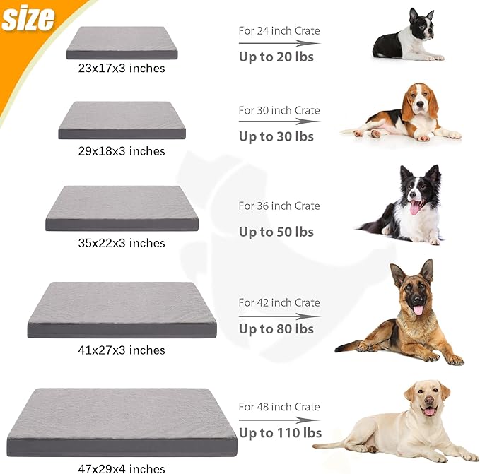 KSIIA Orthopedic Crate Bed: Deluxe Plush Washable Dog Bed - Image 6