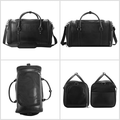 Stylish Leather Pet Carrier for Small Dogs and Cats Up to 15 lbs, Airline - Image 3