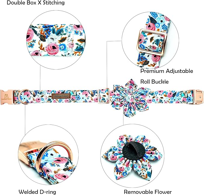 Lionheart glory Dog Collar Flowers Collar Floral Dog Collar - Image 2