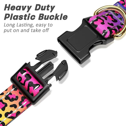 Reflective Dog Collar for Extra Small Dogs Cats, Cute Leopard Style Adjustable - Image 4