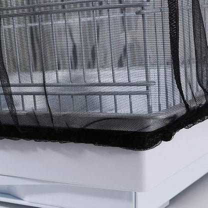ISMARTEN Bird Cage Seed Catcher, Airy Gauze Bird Cage Cover Seeds Guard - Image 5