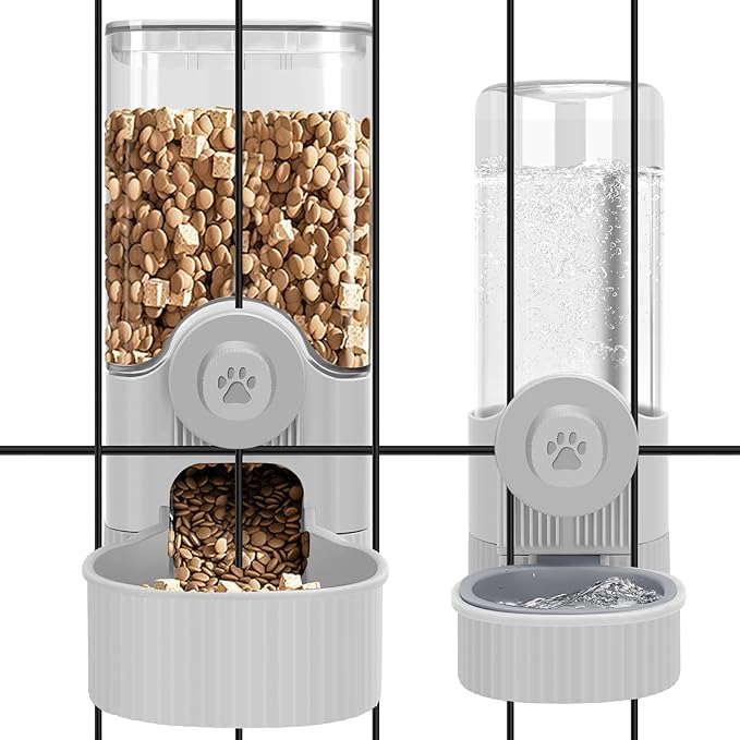 Yummy Sam Hanging Cage Automatic Small Pet Food Bowl Water Bottle Dispenser by YummySam