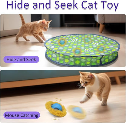 Interactive Cat Toys Ball Fast Rolling in Pouch, Motion Activate Chirping Cat - Image 7