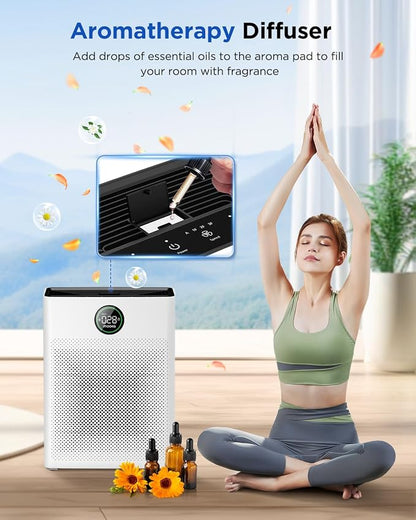 Air Purifiers for Home Large Room up to 2200sq.ft, MOOKA Air purifier for Home - Image 7