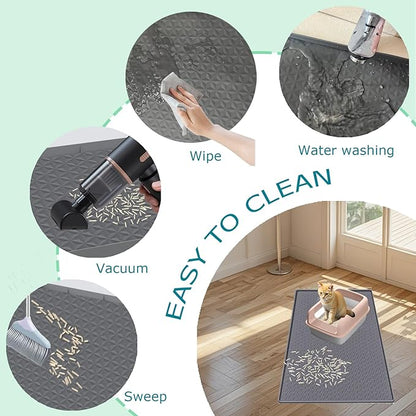 Cat Litter Mat for Litter Box, Silicone Large Cat Litter Trapping Mat - Image 6