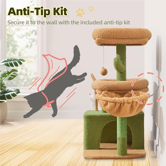 Taoqimiao MS043T Cat Tree, 32.2-Inch Cat Tower - Image 6