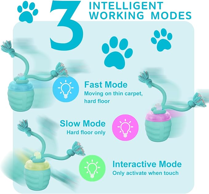 Interactive Dog Toy, Motion Activated Rolling Squeaky Ball - Image 3