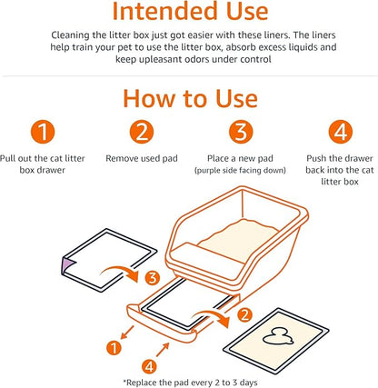 Amazon Basics Cat Litter Pee Pads, Super Absorbent, Odor Control - Image 4