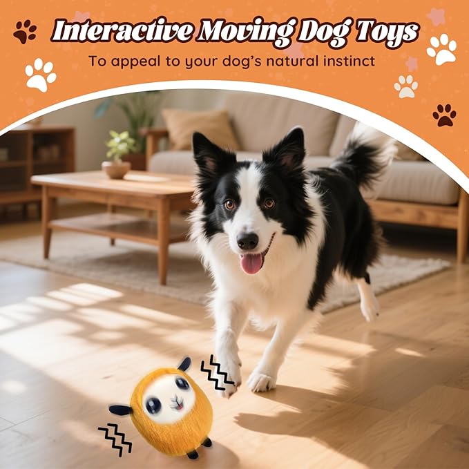 Interactive Moving Dog Toys, 2025 Upgraded Jumping Squeaky Moving Dog Ball - Image 2