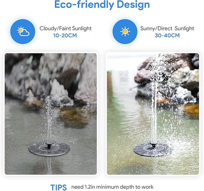 Solar Fountain, Floating Solar Powered Water Fountain Pump - Image 5