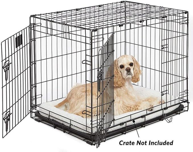 MidWest Homes for Pets QuietTime Dog Bed – White Fleece Bolster, Ultra-Soft and - Image 3
