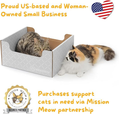 Hide & Scratch Cardboard Cat Scratcher Box & Bed - Image 4