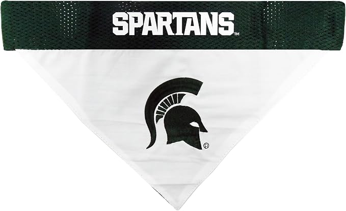 Pets First Collegiate Pet Accessories, Reversible Bandana, Michigan State - Image 3