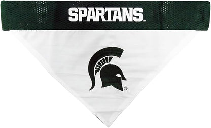 Pets First Collegiate Pet Accessories, Reversible Bandana, Michigan State - Image 3