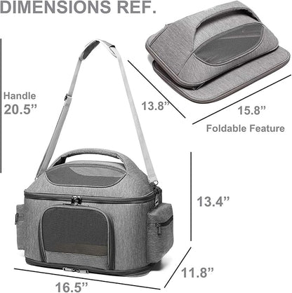halinfer Large Fat Cat Carrier Fit up to 20 Pounds, Small Puppy Pet Travel - Image 2