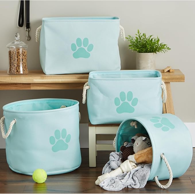 Bone Dry Pet Storage Collection Collapsible Bin, Small Round - Image 5