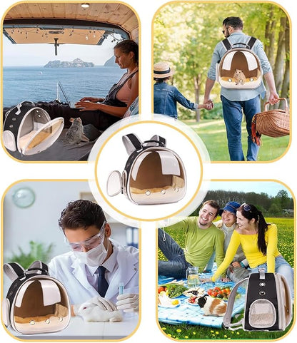 Portable Small Animal Backpack Travel Breathable Pet Carrier Bag Cages - Image 6