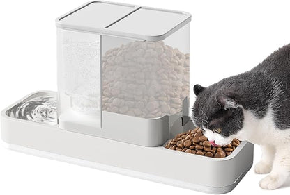 Yummy Sam Automatic Small Pet Feeder and Water Dispenser, 2 in 1 Gravity Cat by YummySam