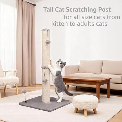 MECOOL 34“ Tall Cat Scratching Post Premium Basics Kitten Scratcher Sisal - Image 6