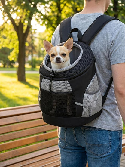 SMONT Dog Backpack Carrier Pet Lightweight Dog Carrier Backpack Small Dog Front - Image 3