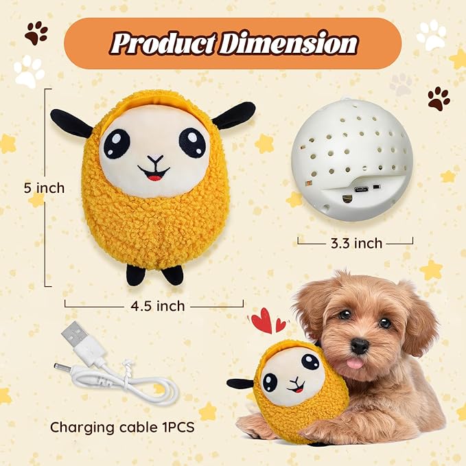 Interactive Moving Dog Toys, 2025 Upgraded Jumping Squeaky Moving Dog Ball - Image 5