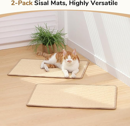 FUKUMARU 2 Packs Cat Scratching Mat, 23.6 x 15.7 Inch Natural Sisal Cat Scratch - Image 9
