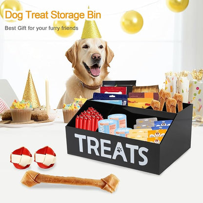 Dog Treat Organizer, 4 Compartments Dog Treat Station, Trapezoid Dog Treat - Image 4