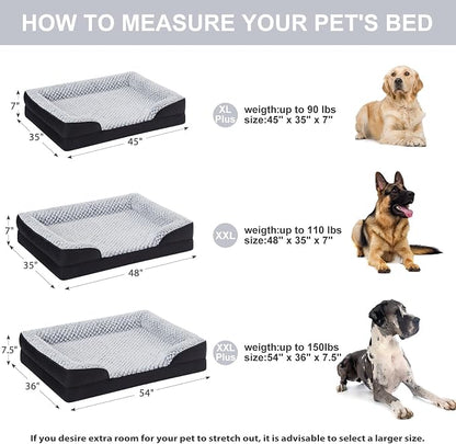 Orthopedic Dog Bed for Extra Large Dogs, Egg Crate Foam Bed for Extra Large Dogs - Image 4