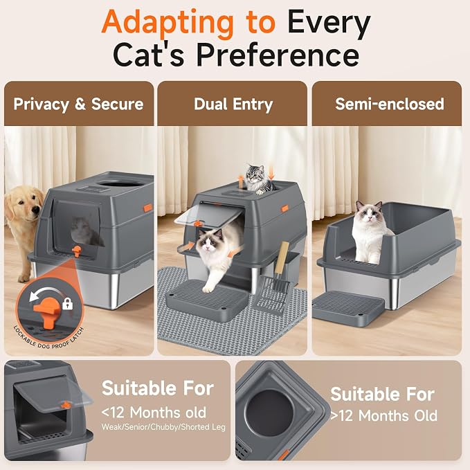 Extra Large Stainless Steel Litter Box - Image 6