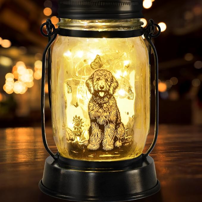 kyoryuger Goldendoodle Gifts for Women/Men Poodle Solar Lanterns Dog Mom by kyoryuger