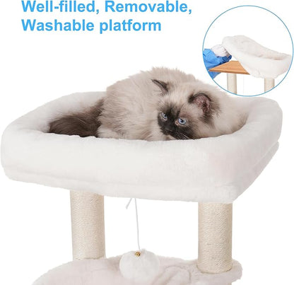 Hey-brother Cat Tree with Litter Box Enclosure, Modern Cat Tower - Image 4