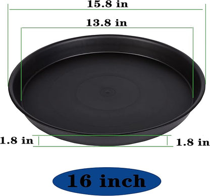 4 Pack of 16 inch Plant Saucer, Heavy Duty Plastic Plant Tray - Image 3