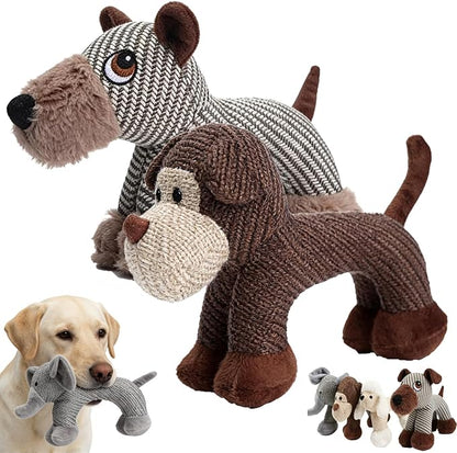Linen Safari Companions, Squeaky Dog Chew Animals, by Unknown