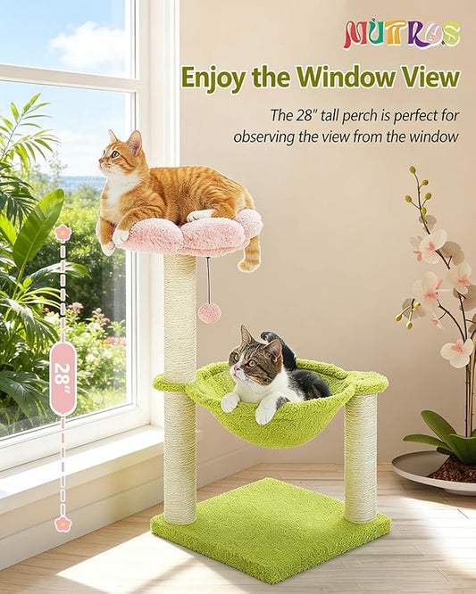 Flower Cat Tree, Large Hammock for Indoor Small Cats, Cute Cat Tree - Image 2