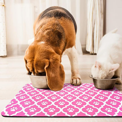 Dog Food Mat 16X24 Inch Pet Feeding Absorbent Mats - Image 7