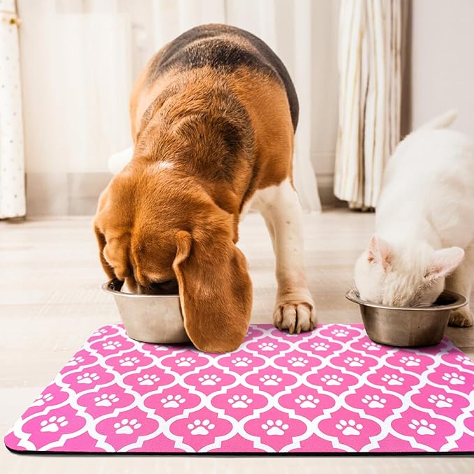 Dog Food Mat 24X32 Inch Pet Feeding Absorbent Mats - Image 7