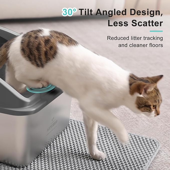Stainless Steel Litter Box | XXL Deepened 8" Design Enclosed Box - Image 4