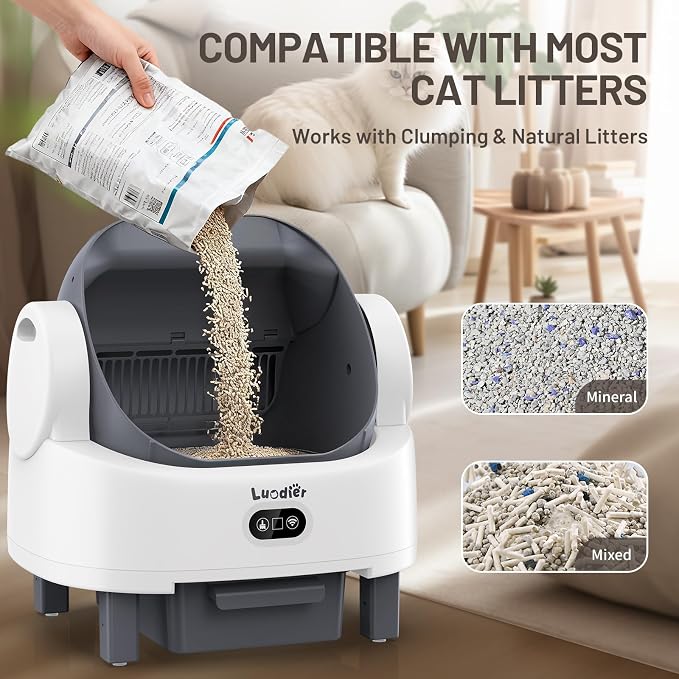 Automatic Cat Litter Box, Electric Large Open-Top Self Cleaning Litter Box - Image 6