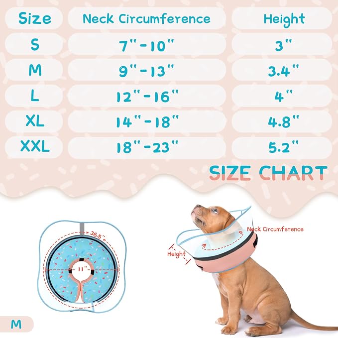 Supet Raised Inflatable Dog Cone Collar to Stop Licking, Soft Dog Cone - Image 6