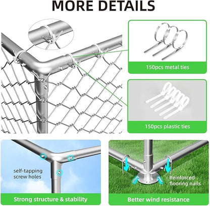 10x10 FT Outdoor Dog Kennel Outside - Image 5