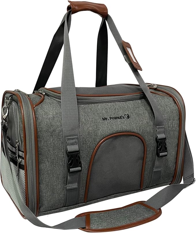 Mr. Peanut's Expandable Airline Approved Soft Sided Pet Carrier, Luxury Travel - Image 2