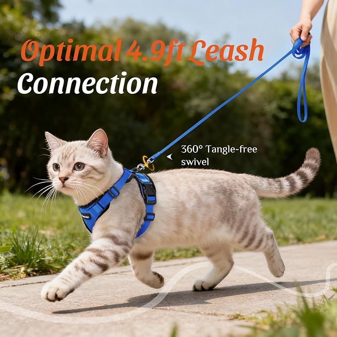 Dooradar Cat Harness and Leash Set, Escape Proof Safe Adjustable Kitten Vest - Image 7