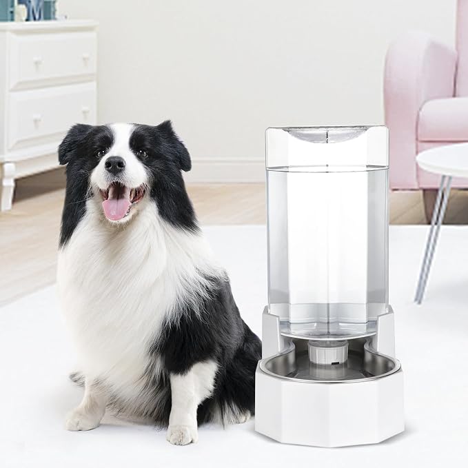 Sfozstra Automatic Pet Water Dispenser: 8L White Gravity Stainless Steel Water - Image 8