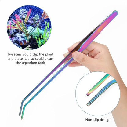 Aquarium Aquascape Tools Kit 15 in, 4in1 Anti-Rust Aquatic Plant Aquascaping - Image 5