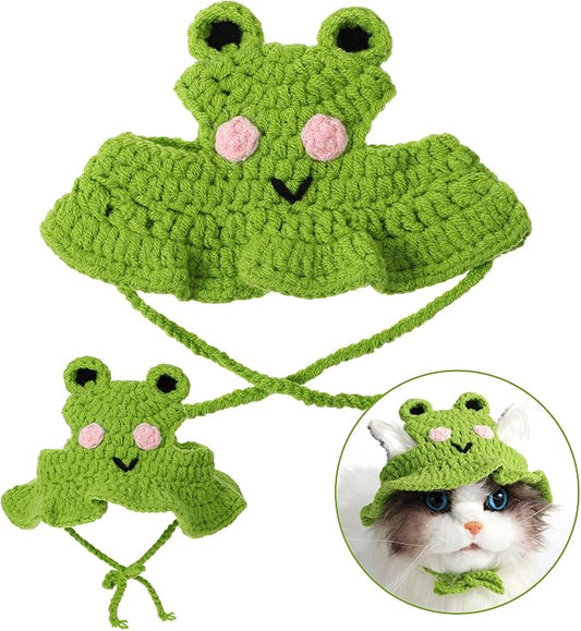 Charming Cat Hat Small Cartoon Themed Knit Cute Cats Bonnet Soft Festive Cats by TEAAHA