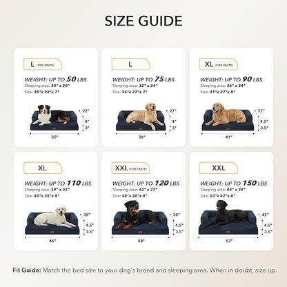 Orthopedic Dog Beds for Extra Large Dogs, Waterproof Egg Crate Foam XL Dog Bed - Image 5