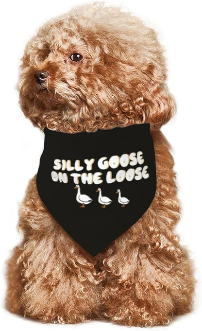 Silly Goose on The Loose Triangle Dog Bandana, Summer Bandana Funny Triangle - Image 7