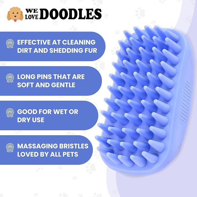 Dog Grooming Bath Brush, Pet Rubber Brush - Image 2