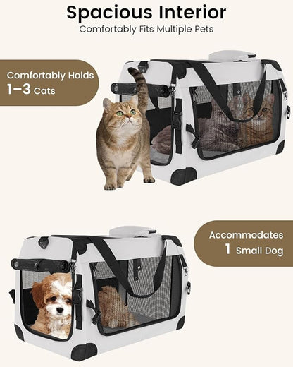 Extra Large Cat Carrier for 2 Cats, Portable Soft-Sided Pet Carrier for Small - Image 3